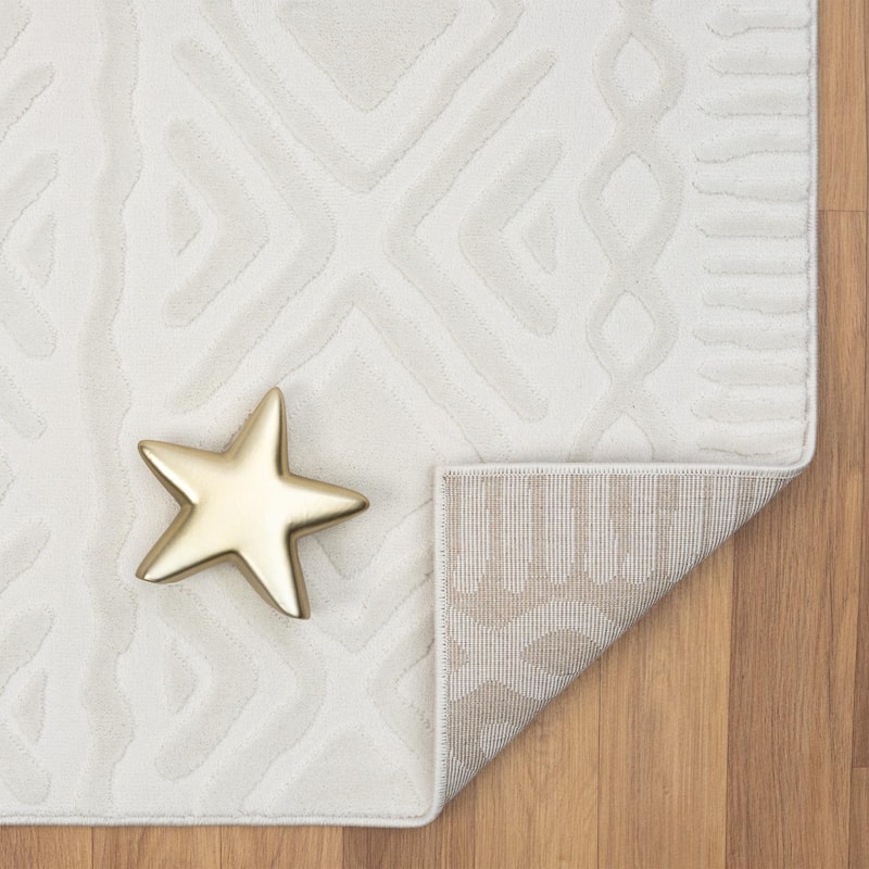 Luxe Weavers Oriental Cream Area Rug, Stain-Resistant Carpet