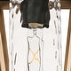 preview thumbnail 9 of 16, Anly Modern Farmhouse Black Gold 1-Light Outdoor Pendant Lights Patio Lantern Lamp - D7" x H12.2"