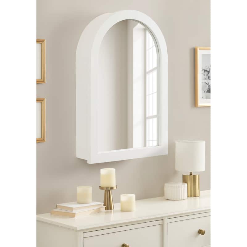 DesignOvation Arkland Arch Mirror Vanity Cabinet - 20x6x30