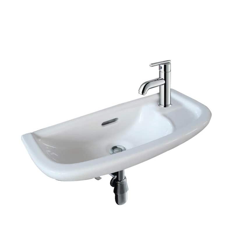 Fine Fixtures White 20-inch Wall-mounted Sink
