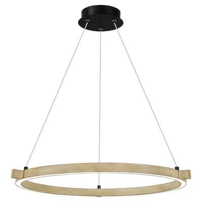 Soma LED Pendant in Whitewashed Walnut