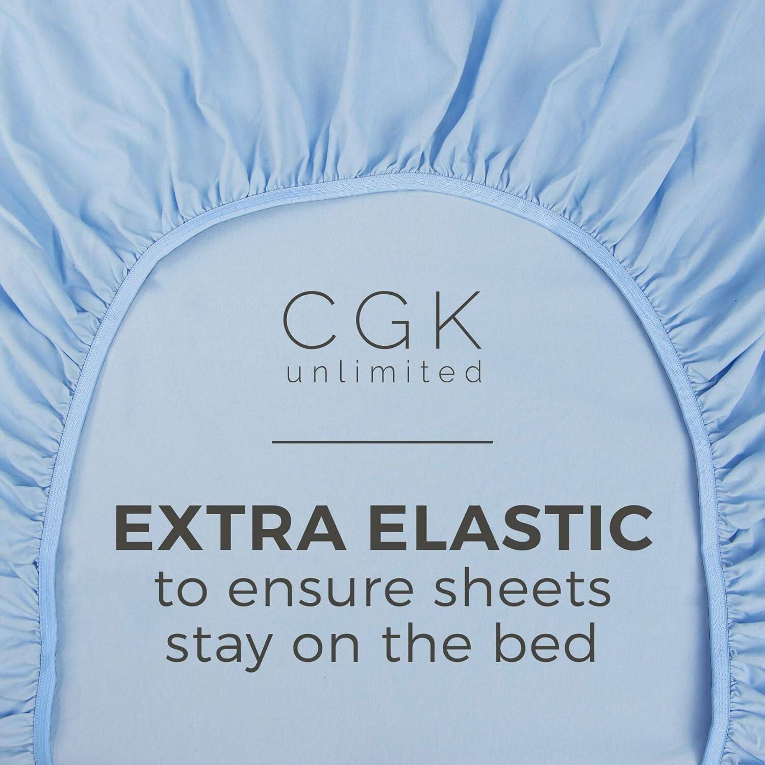CGK Linens Microfiber 8" - 16" Deep Pocket Soft Fitted Sheet - Picture 42 of 413