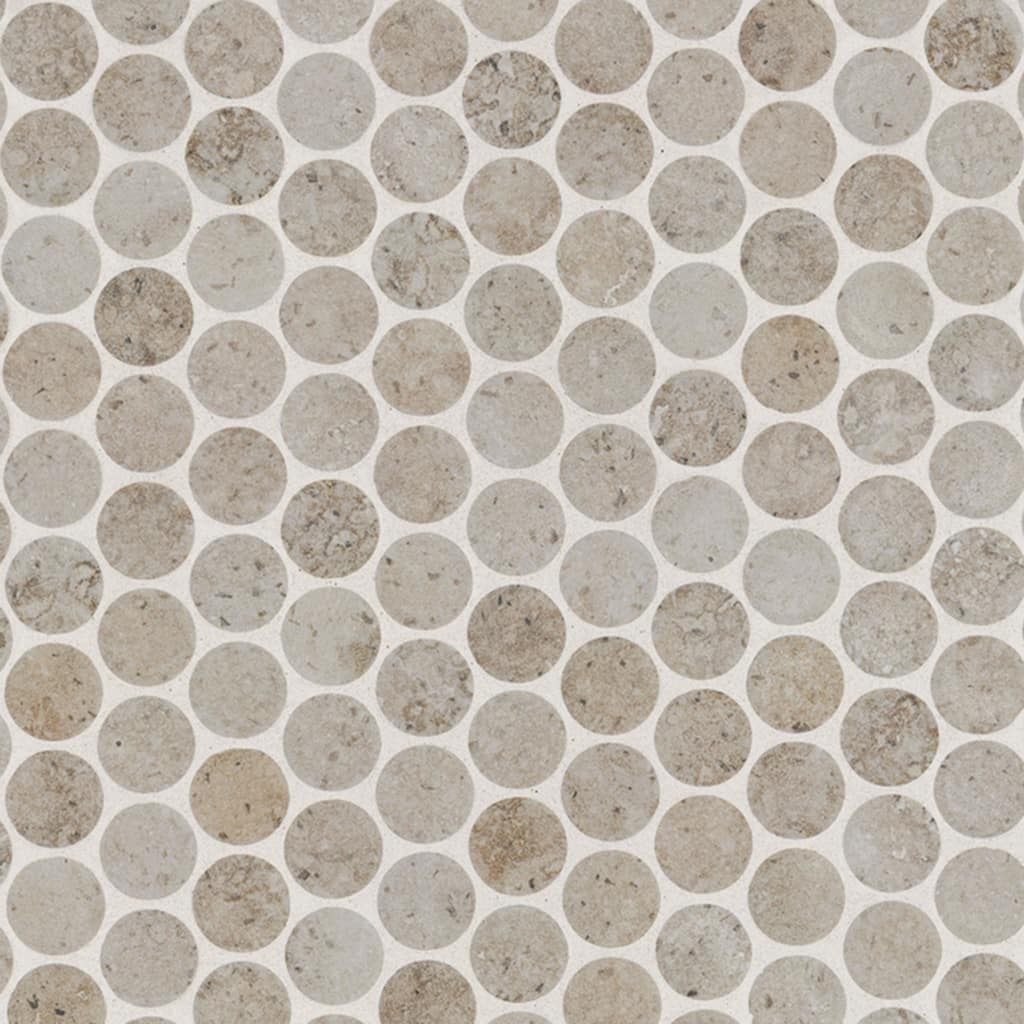 Ackland AKM-P-13X11RDM-CA 11" x 11" Porcelain Penny Floor and Wall - Calico