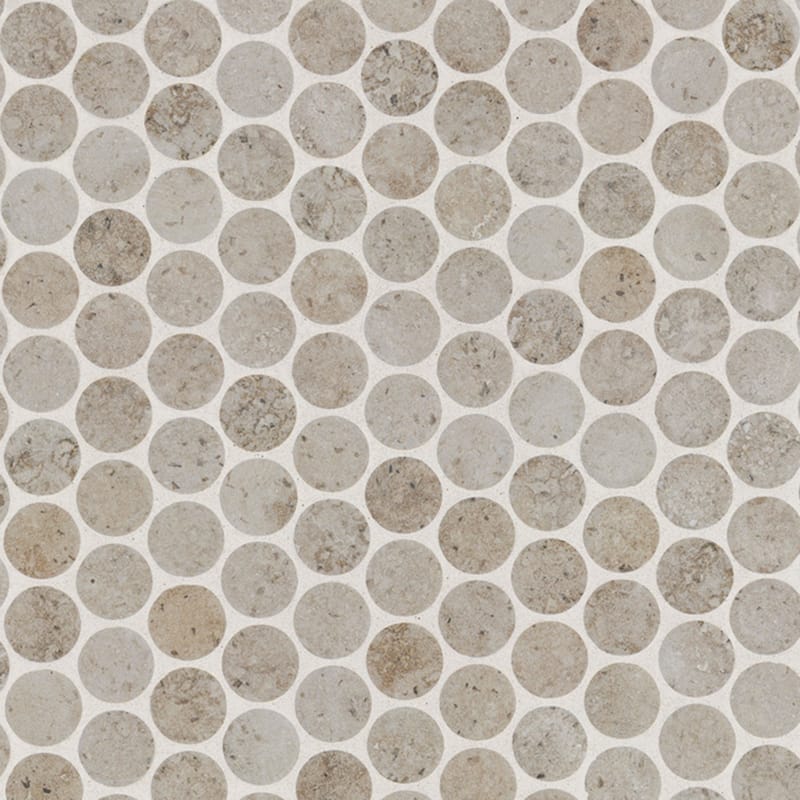 Ackland AKM-P-13X11RDM-CA 11" x 11" Porcelain Penny Floor and Wall - Calico - Calico
