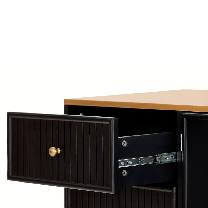 Christopher Knight Home - Modern Acacia Wood Top Storage Sideboard Buffet Cabinet with 6 Drawers & Adjustable Shelf