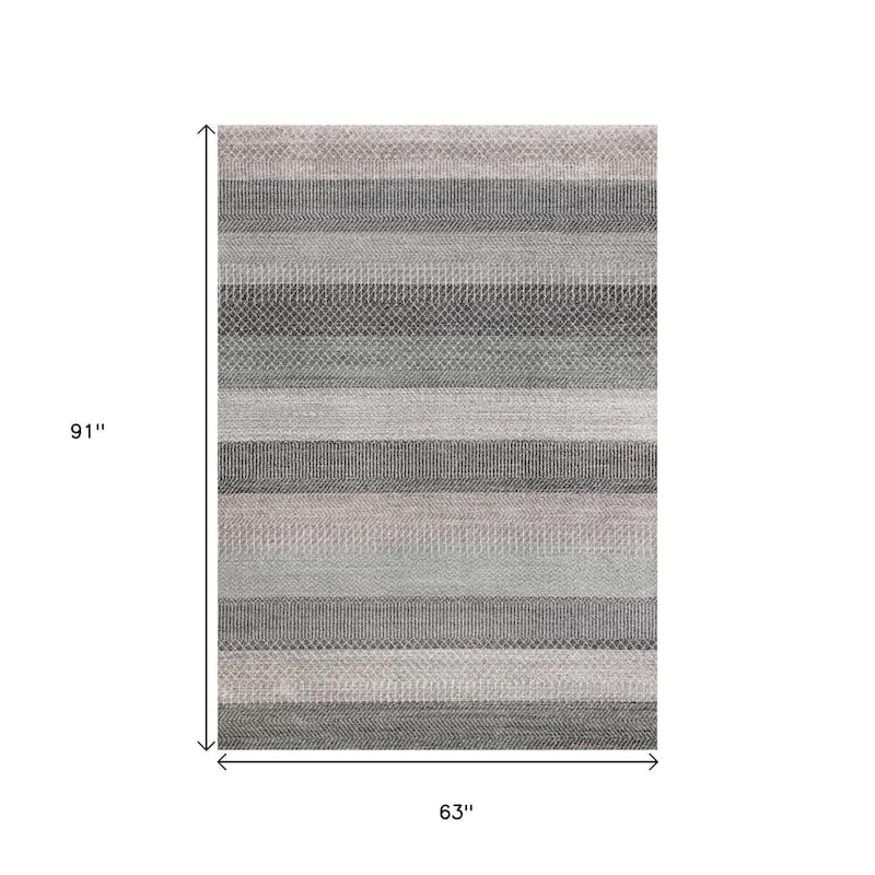 HomeRoots Geometric Modern Rectangle Area Rug - 5' X 8'