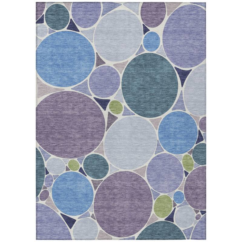 Machine Washable Indoor/ Outdoor Contemporary Rowan Chantille Rug