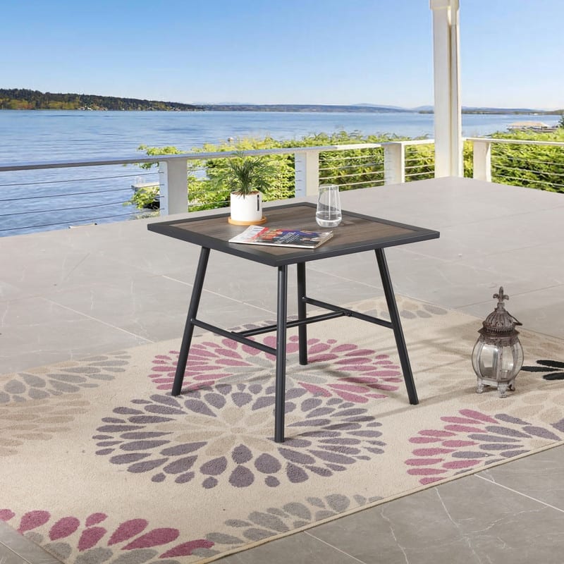 Patio Festival Outdoor Metal 25.2" Dining Table