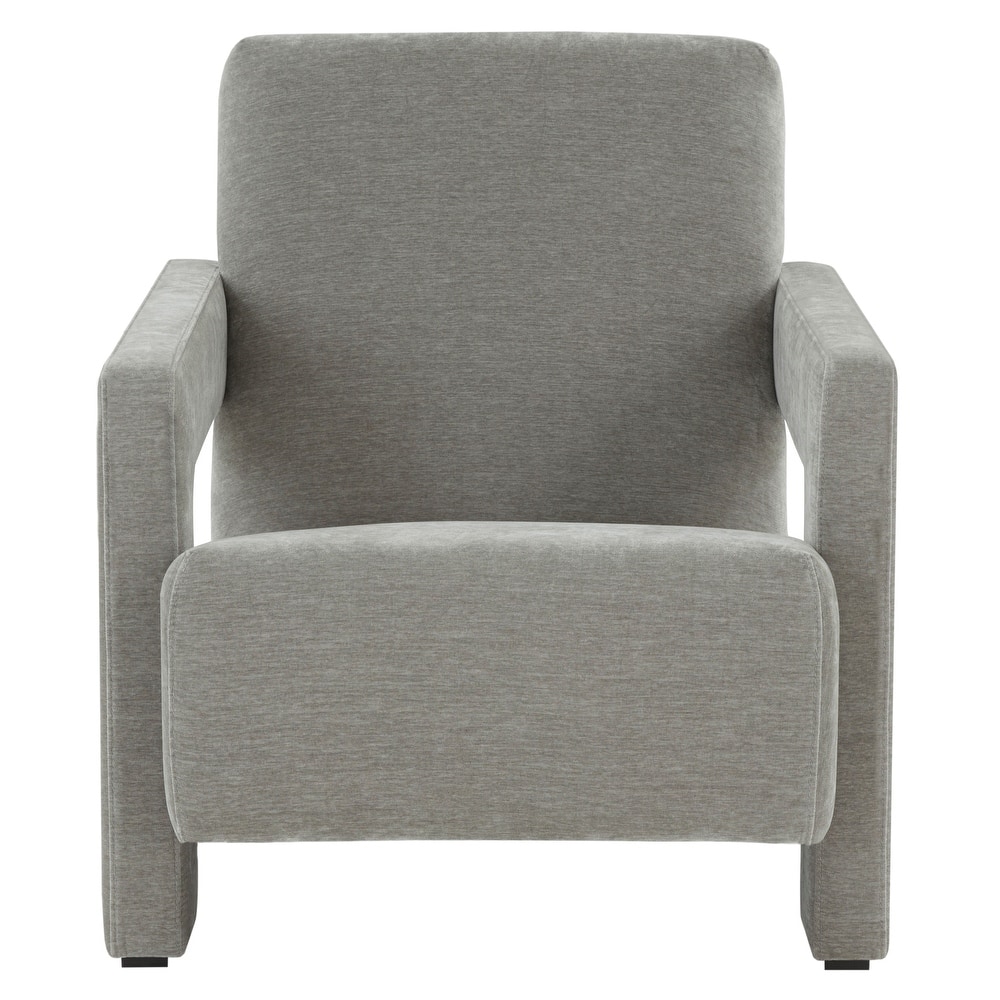 SAFAVIEH Couture Joffrette Modern Velvet Accent Chair - 27 In. W x 35 In. D x 30 In. H - 27Wx35Dx30H