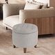 preview thumbnail 20 of 110, Carson Carrington Hare Button-tufted Round Storage Ottoman Gray Fabric