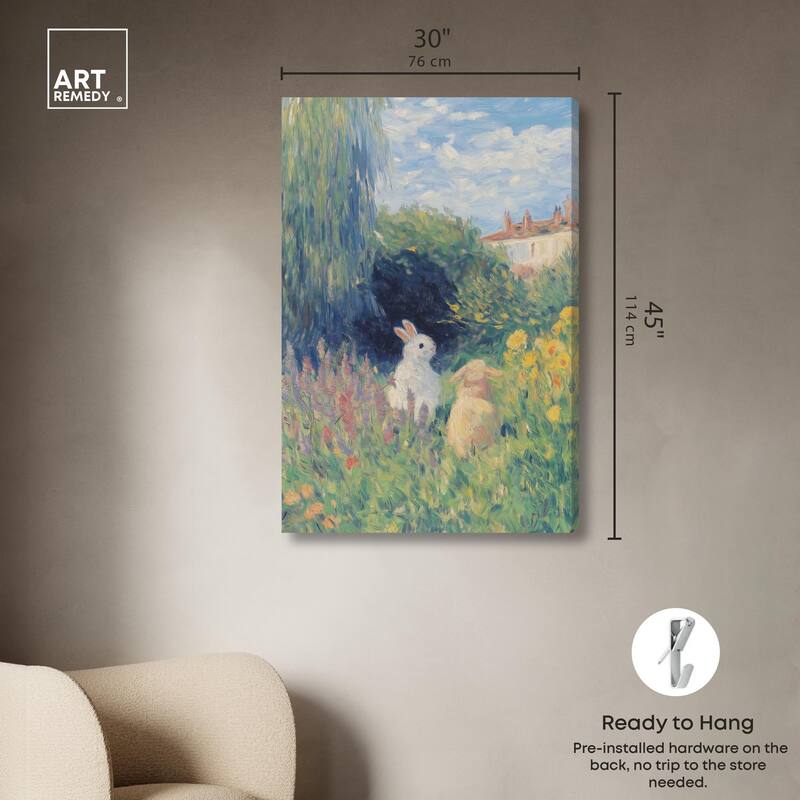 Quiet Gardeners Canvas by Art Remedy, Gallery Wrapped