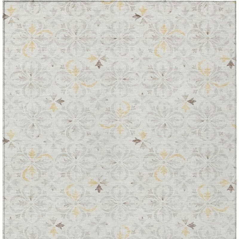 HomeRoots Floral Transitional Rectangle Outdoor Rug