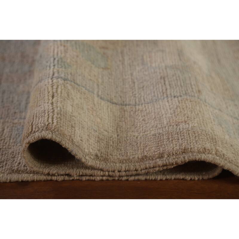 Vegetable Dye Oushak Large Area Rug Handmade Wool Carpet - 10'5"x 13'8"