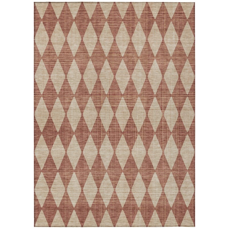 HomeRoots Geometric Transitional Rectangle Outdoor Rug