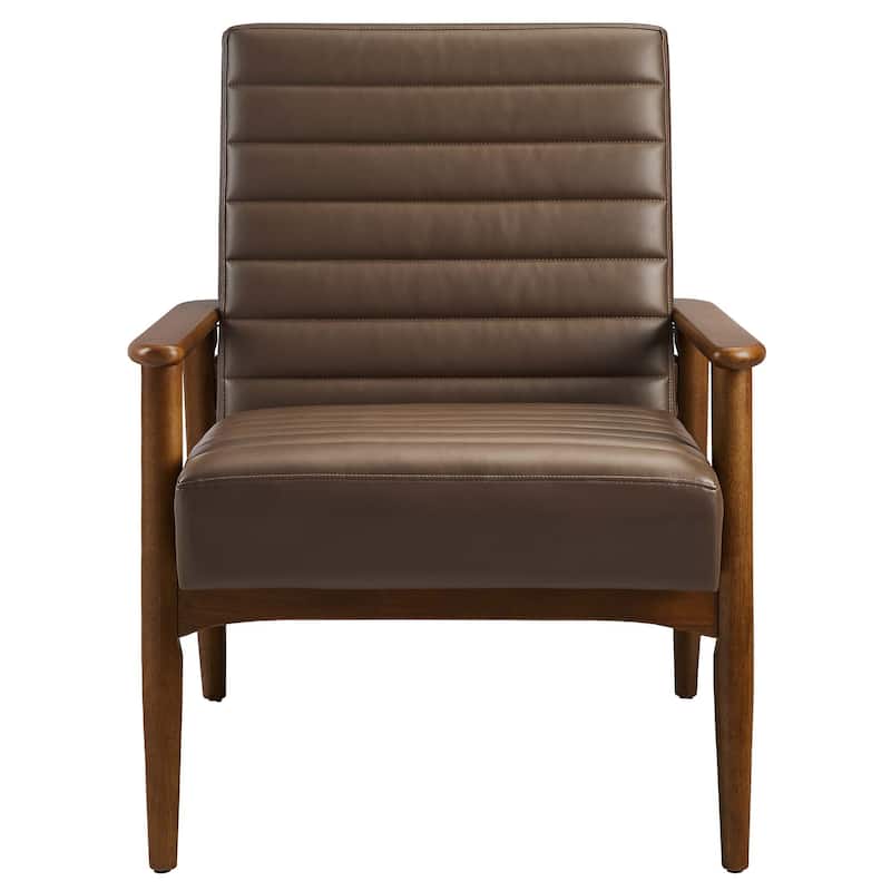 Jensen Vegan Leather Accent Chair in French Oak Tan
