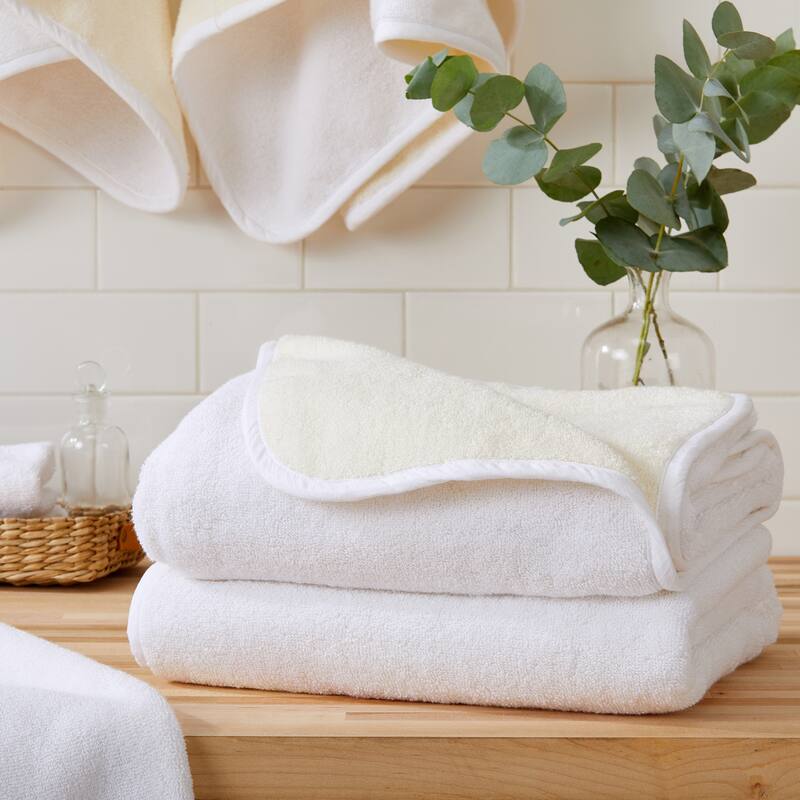 Luxurious Cotton Two-Toned Reversible Towel Set