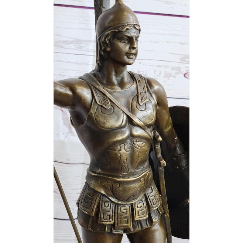 Greek Hero Achilles Warrior Bronze Sculpture Statue By Johannes Gotz