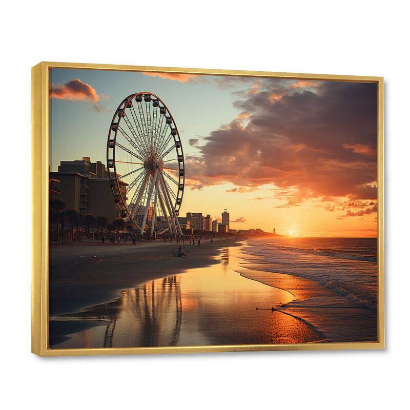 Designart "Myrtle Beach South I" Nautical & Beach Framed Wall Decor