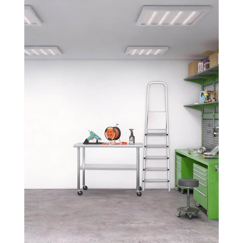 Heavy Duty Stainless Steel Work Table, with Wheels and Adjustable Bottom Shelf