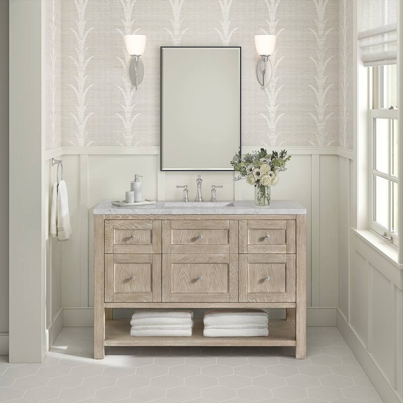 James Martin Vanities Breckenridge 48" Single Vanity, Whitewashed Oak