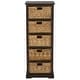 preview thumbnail 2 of 7, SAFAVIEH Vedette 5-Drawer Wicker Basket Storage Chest - 18"W x 14"D x 46"H