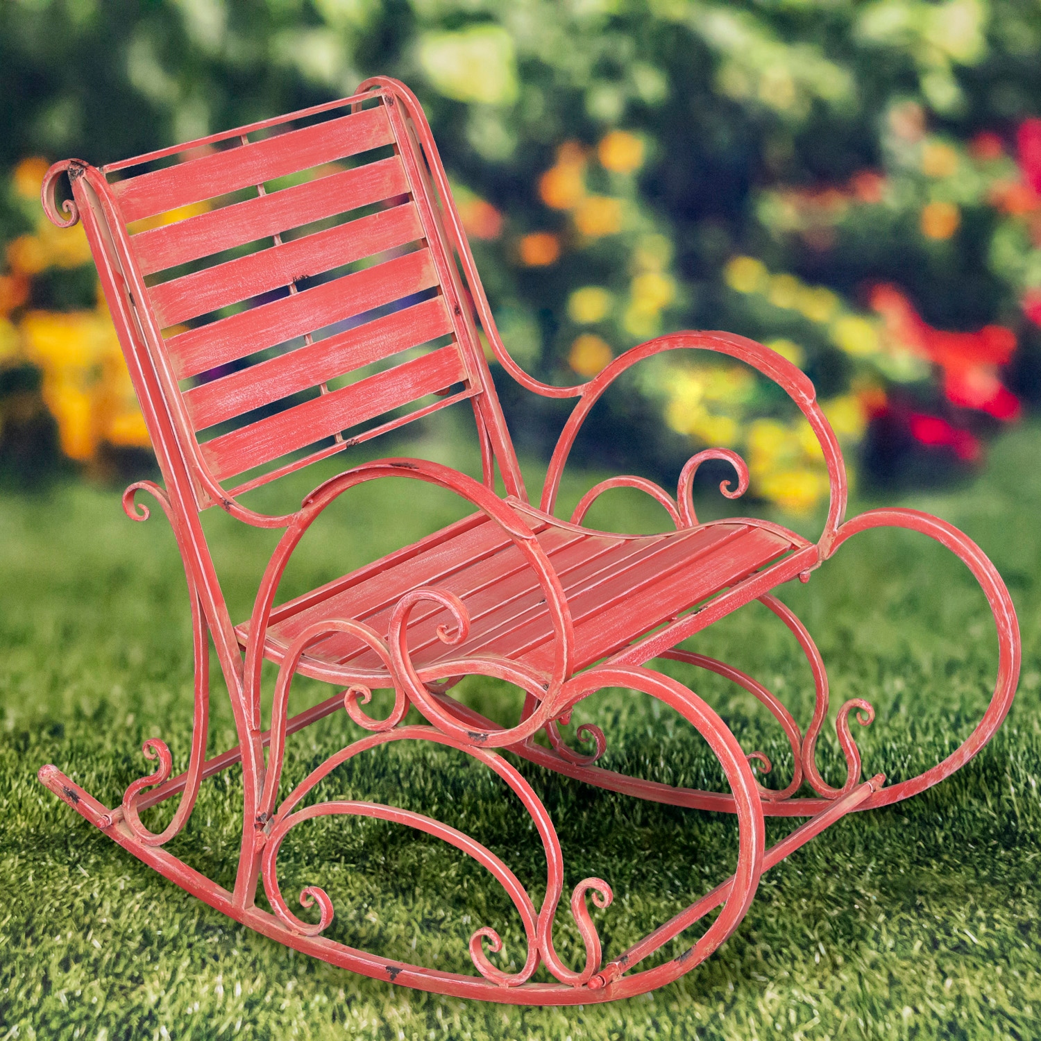 Pink metal outdoor online chairs