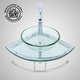 preview thumbnail 10 of 15, Talula 25 Inch Clear Glass Corner Vessel Sink with Faucet, Drain and Towel Bar - Renovators Supply