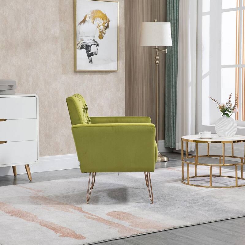 Modern Upholstered Velvet Accent Chair
