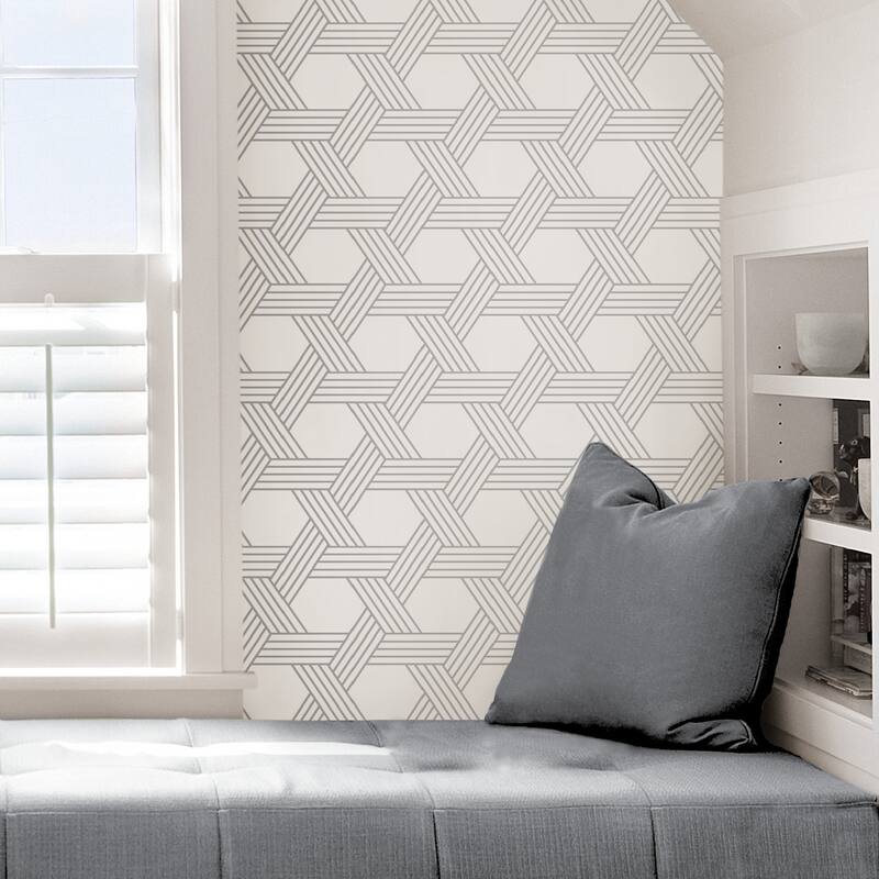 Scott Living Silver Illusion Self Adhesive Wallpaper