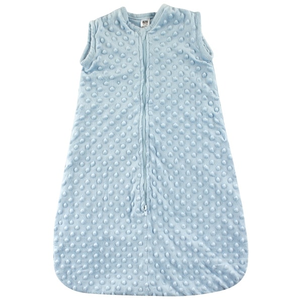slide 1 of 1, Hudson Baby Infant Boy Plush Sleeping Bag, Sack, Blanket, Light Blue Dot Mink 12-18 Months - Light Blue Dot Mink