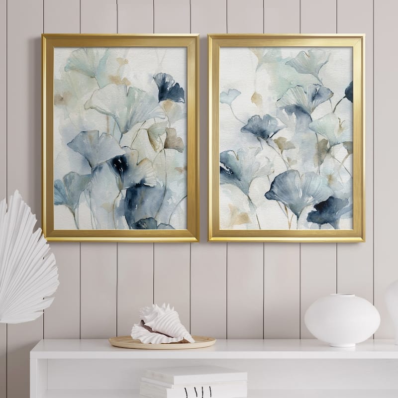 Indigo Ginkgo I Premium Framed Print - Ready to Hang - Multi-Color