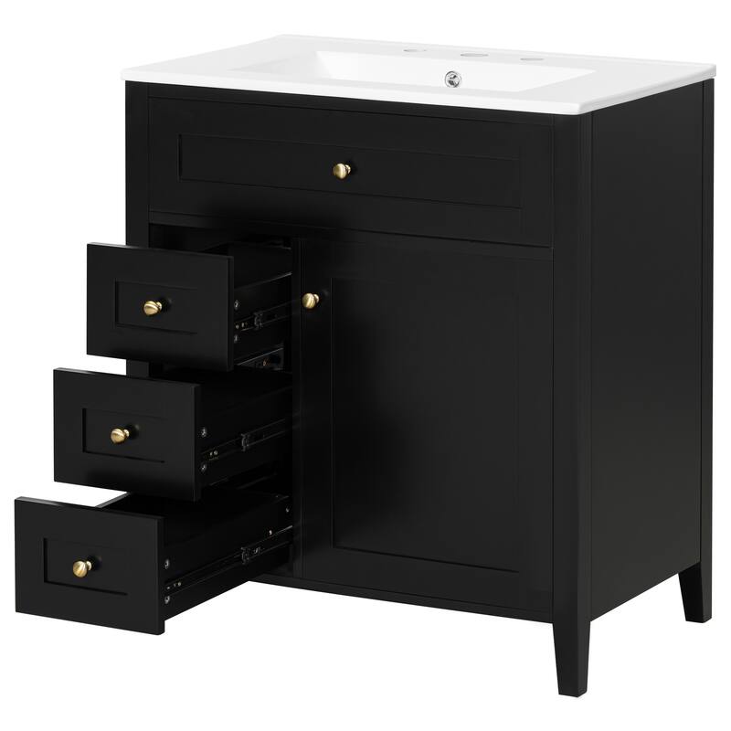 GDFStudio - Oliver Harrington Modern Freestanding Bathroom Vanity with Efficient Storage