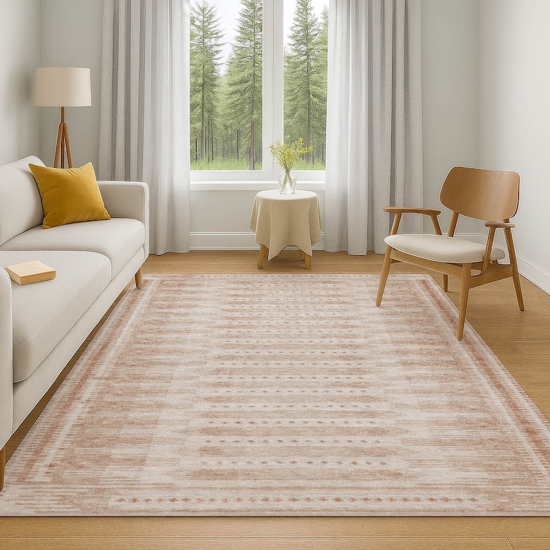 Premium Washable Super Soft Striped Ombre Mayfield Rug