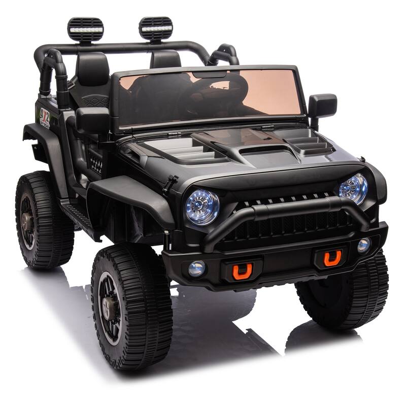 24V Electric Ride-On Truck for Kids, Two-Seater, Parental Remote Control, MP3, Bluetooth, Ages 3+