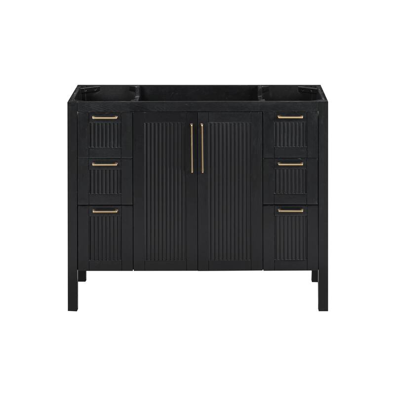 Avanity LUKA-V42 Luka 42" Single Free Standing Vanity Cabinet Only - Black Oak - Oak Finish