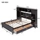 preview thumbnail 15 of 22, Full Size Wooden Bed With All-in-One Cabinet and Shelf