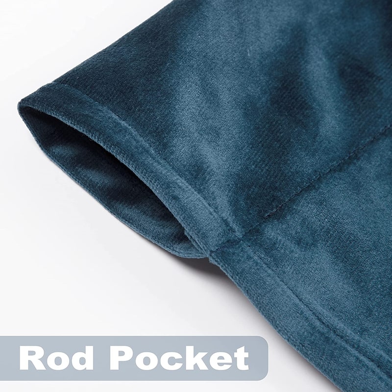 DriftAway Velvet Room Darkening Rod Pocket Tie Up Valance