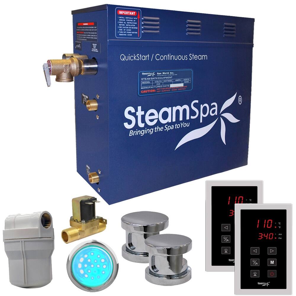 SteamSpa Royal 12 KW QuickStart Acu-Steam Bath Generator Package with