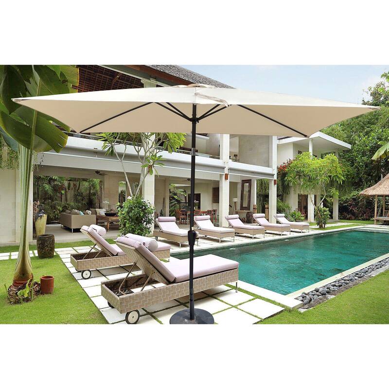 Tan 6x9 ft Waterproof Rectangular Patio Umbrella Bed Bath & Beyond