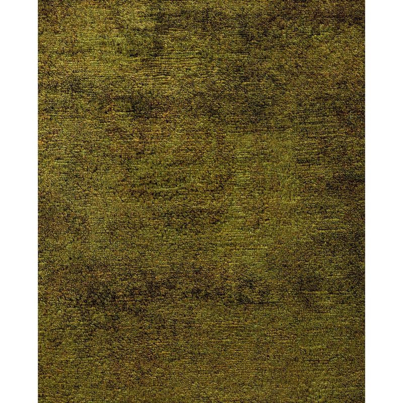 Overdyed One-of-a-Kind Hand-Knotted Area Rug - Green - 6' 1" x 8' 10"