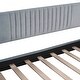 preview thumbnail 10 of 10, Stylish & Simple Upholstered Daybed Sofa Bed With Wood Slat, Trundle Bed, Twin Size, Blue