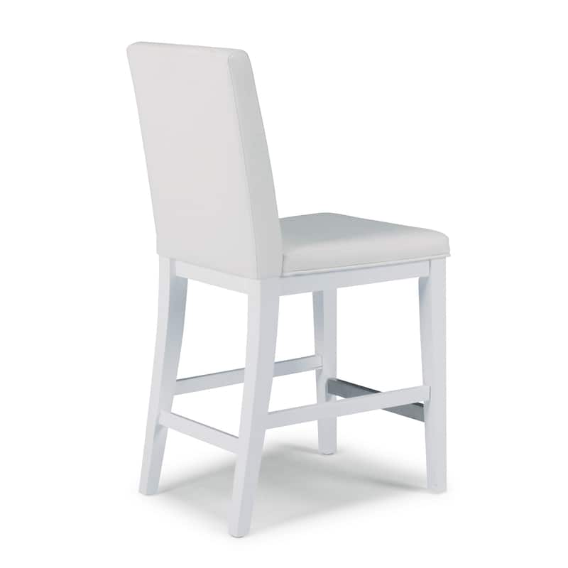 Homestyles Linear White Wood Counter Stool