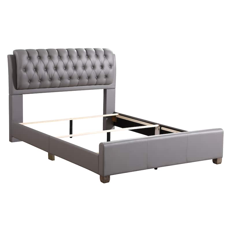 Full Size PU Platform Bed Frame with Durable Construction