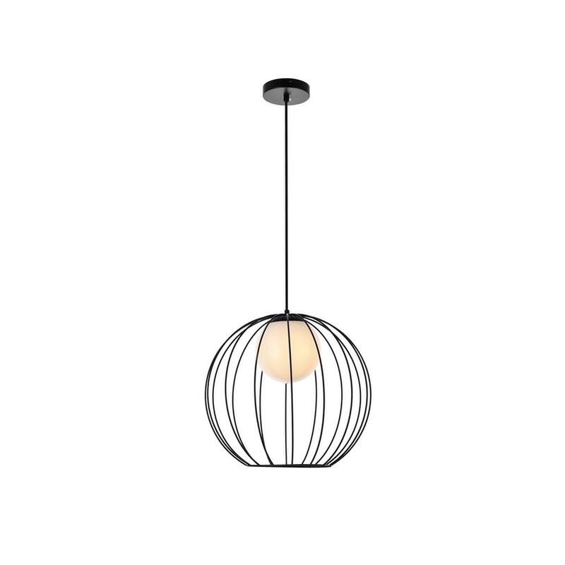 Willa 1 Light Pendant - 16 Inch - Black