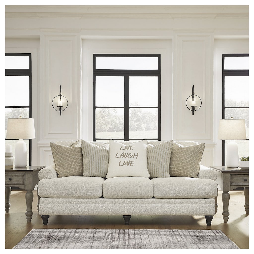 Signature Design by Ashley Valerani Brown/Beige Sofa - 89"W x 44"D x 40"H