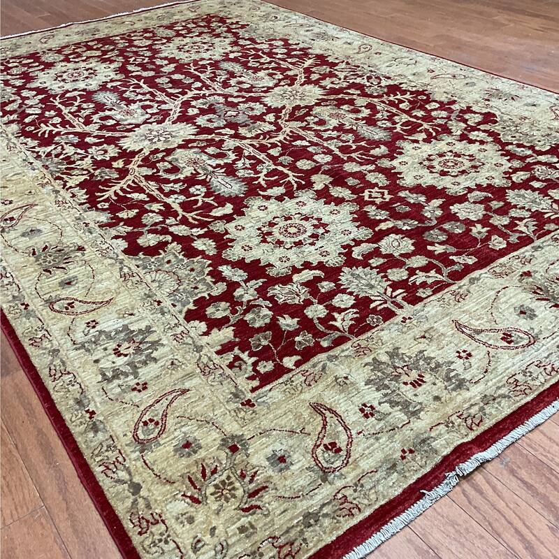 HERAT ORIENTAL Handmade Oushak Wool Rug - 6' x 9'2"
