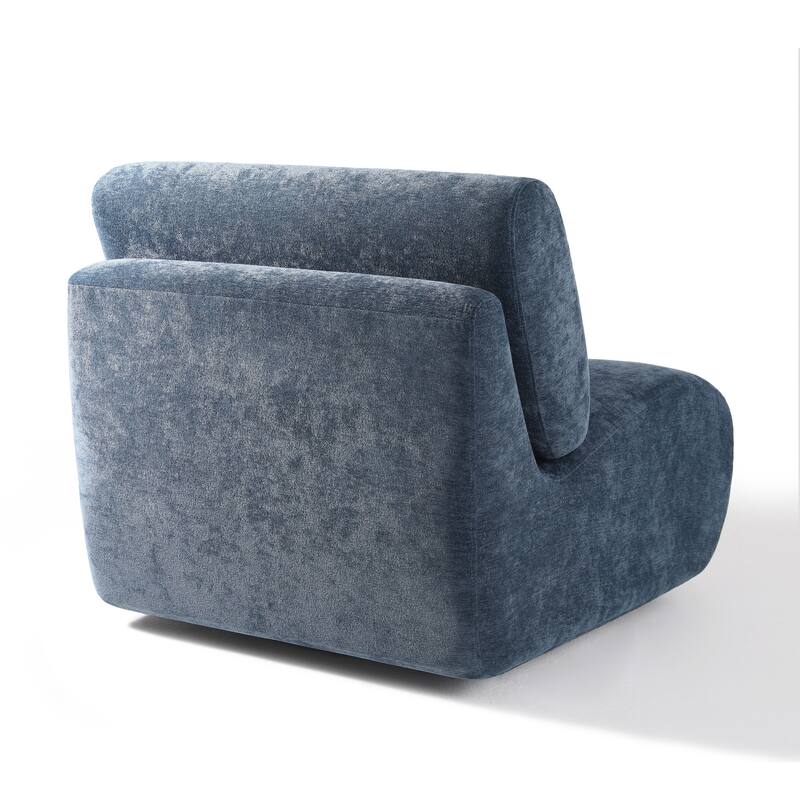 33'' W Swivel Armless Sponge Filling Bean Bag Accent Chair Lounger