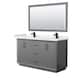 Option Dark Gray, Black Trim, White Cultured Marble Top