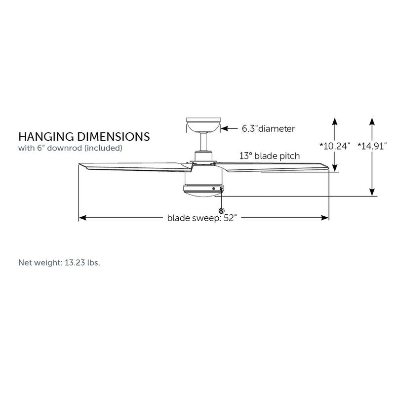 Fanimation PC/DC 52 inch Indoor/Outdoor Ceiling Fan - Matte White
