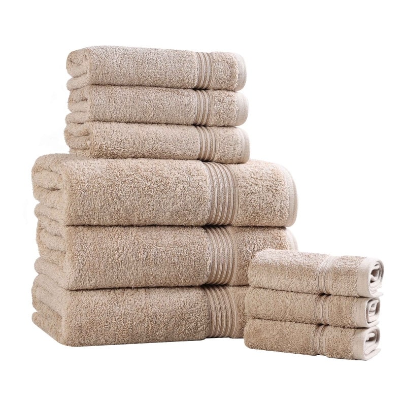 Superior Heritage Egyptian Cotton Absorbent 9-Piece Towel Set